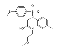 N-(2-methoxyethyl)-2-(4-methyl-N-(4-methylsulfanylphenyl)sulfonylanilino)acetamide结构式