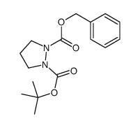 1-苯甲基2-叔-丁基吡唑烷-1,2-二甲酸基酯结构式