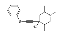 1,2,5-trimethyl-4-(2-phenylsulfanylethynyl)piperidin-4-ol结构式