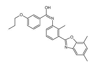 Benzamide, N-[3-(5,7-dimethyl-2-benzoxazolyl)-2-methylphenyl]-3-propoxy- (9CI)结构式