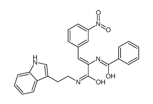 N-[(Z)-3-[2-(1H-indol-3-yl)ethylamino]-1-(3-nitrophenyl)-3-oxoprop-1-en-2-yl]benzamide结构式