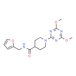 4-Piperidinecarboxamide,1-(4,6-dimethoxy-1,3,5-triazin-2-yl)-N-(2-furanylmethyl)-(9CI) Structure