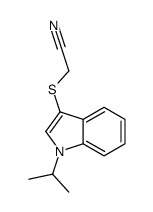 2-(1-propan-2-ylindol-3-yl)sulfanylacetonitrile结构式