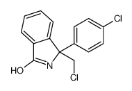 3-(chloromethyl)-3-(4-chlorophenyl)-2H-isoindol-1-one结构式