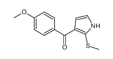 (4-methoxyphenyl)-(2-methylsulfanyl-1H-pyrrol-3-yl)methanone Structure