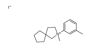 2-methyl-2-(3-methylphenyl)-2-azoniaspiro[4.4]nonane,iodide结构式