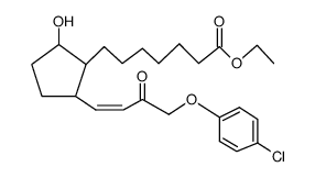 7-{2-[(Z)-4-(4-Chloro-phenoxy)-3-oxo-but-1-enyl]-5-hydroxy-cyclopentyl}-heptanoic acid ethyl ester Structure