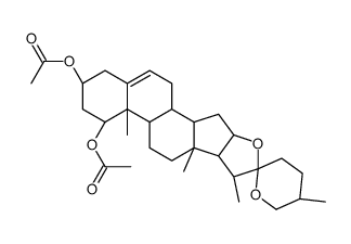 Spirost-5-ene-1,3-diol,diacetate,(1beta,3beta,25R) Structure