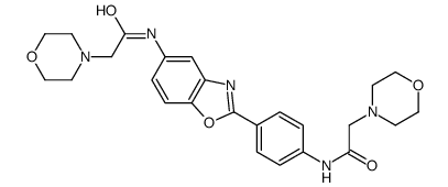 2-morpholin-4-yl-N-[4-[5-[(2-morpholin-4-ylacetyl)amino]-1,3-benzoxazol-2-yl]phenyl]acetamide Structure