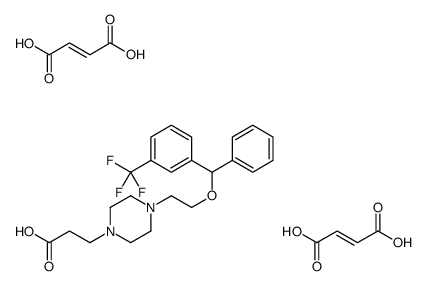 (E)-but-2-enedioic acid,3-[4-[2-[phenyl-[3-(trifluoromethyl)phenyl]methoxy]ethyl]piperazin-1-yl]propanoic acid Structure