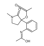 [3-(2-acetamidophenyl)-1-methyl-2-oxopyrrolidin-3-yl] acetate Structure