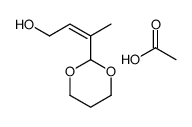 acetic acid,3-(1,3-dioxan-2-yl)but-2-en-1-ol结构式