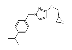 3-(oxiran-2-ylmethoxy)-1-[(4-propan-2-ylphenyl)methyl]pyrazole结构式