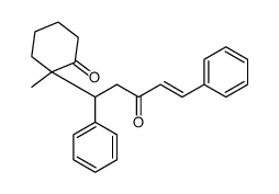 2-methyl-2-(3-oxo-1,5-diphenylpent-4-enyl)cyclohexan-1-one结构式