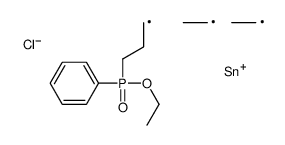 chloro-[3-[ethoxy(phenyl)phosphoryl]propyl]-diethylstannane结构式