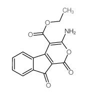 Indeno[2,1-c]pyran-4-carboxylic acid, 3-amino-1,9-dihydro-1,9-dioxo-, ethyl ester结构式