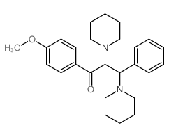 1-(4-methoxyphenyl)-3-phenyl-2,3-bis(1-piperidyl)propan-1-one结构式