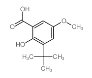 Benzoicacid, 3-(1,1-dimethylethyl)-2-hydroxy-5-methoxy- picture