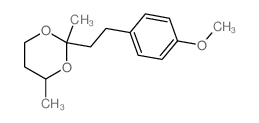 2-[2-(4-methoxyphenyl)ethyl]-2,4-dimethyl-1,3-dioxane structure