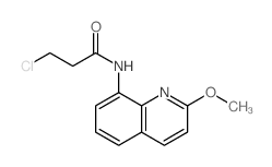 3-chloro-N-(2-methoxyquinolin-8-yl)propanamide结构式