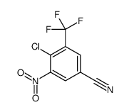 4-chloro-3-nitro-5-(trifluoromethyl)benzonitrile结构式