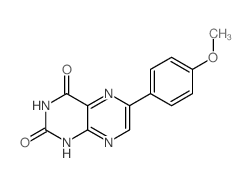 2,4(1H,3H)-Pteridinedione,6-(4-methoxyphenyl)- structure