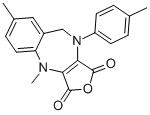 4,7-dimethyl-10-p-tolyl-9,10-dihydro-4h-2-oxa-4,10-diaza-benzo[f]azulene-1,3-dione结构式