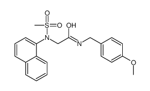 N-[(4-methoxyphenyl)methyl]-2-[methylsulfonyl(naphthalen-1-yl)amino]acetamide结构式