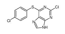 2-chloro-6-(4-chlorophenyl)sulfanyl-7H-purine Structure