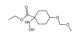 1-Hydroxyamino-4-methoxymethoxy-cyclohexanecarboxylic acid ethyl ester Structure