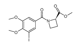 1-(3-iodo-4,5-dimethoxybenzoyl)azetidine-2R-carboxylic acid methyl ester结构式