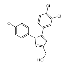 [5-(3,4-dichlorophenyl)-1-(4-methoxyphenyl)pyrazol-3-yl]methanol结构式