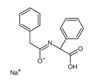 sodium,(2R)-2-phenyl-2-[(2-phenylacetyl)amino]acetate结构式