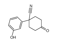 1-(3-hydroxyphenyl)-4-oxocyclohexane-1-carbonitrile Structure