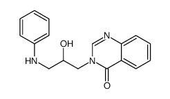 3-(3-anilino-2-hydroxypropyl)quinazolin-4-one结构式