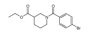 ethyl 1-(4-bromobenzoyl)piperidine-3-carboxylate结构式