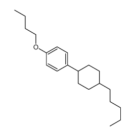 trans-butoxy-4-(4-pentylcyclohexyl)benzene structure