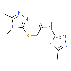 2-[(4,5-Dimethyl-4H-1,2,4-triazol-3-yl)sulfanyl]-N-(5-methyl-1,3,4-thiadiazol-2-yl)acetamide Structure