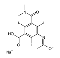 5-Acetylamino-N,N-dimethyl-2,4,6-triiodoisophthalamic acid sodium salt结构式