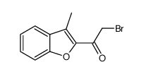 2-溴-1-(3-甲基-1-苯并呋喃-2-基)乙酮结构式