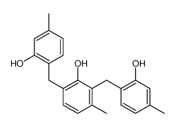 2,6-bis[(2-hydroxy-4-methylphenyl)methyl]-3-methylphenol结构式