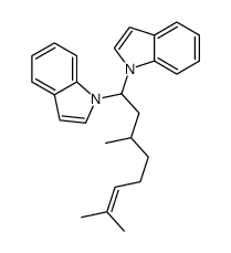 1,1’-(3,7-二甲基-6-亚辛烯基)双-1H-吲哚结构式