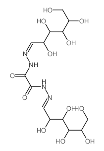 N,N-bis(2,3,4,5,6-pentahydroxyhexylideneamino)oxamide structure