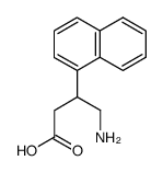 4-amino-3-(1-naphthyl)butanoic acid结构式