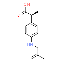 (+)-2-[4-[(isobut-2-enyl)amino]phenyl]propionic acid结构式
