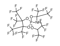 4-(1,1,1,3,3,3-hexafluoropropan-2-yloxy)-2,2,6,6,7,7-hexakis(trifluoromethyl)-1,5,8-trioxa-3-aza-4λ5-phosphaspiro[3.4]octane结构式