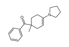 1-methyl-4-pyrrolidin-1-ylcyclohex-3-enyl phenyl ketone结构式