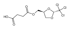 (+-)-succinic acid mono-(trans-2-trichloromethyl-[1,3]dioxolan-4-ylmethyl ester) Structure