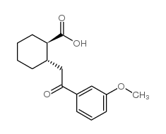 trans-2-[2-(3-methoxyphenyl)-2-oxoethyl]cyclohexane-1-carboxylic acid structure