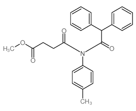 methyl 3-[(2,2-diphenylacetyl)-(4-methylphenyl)carbamoyl]propanoate Structure